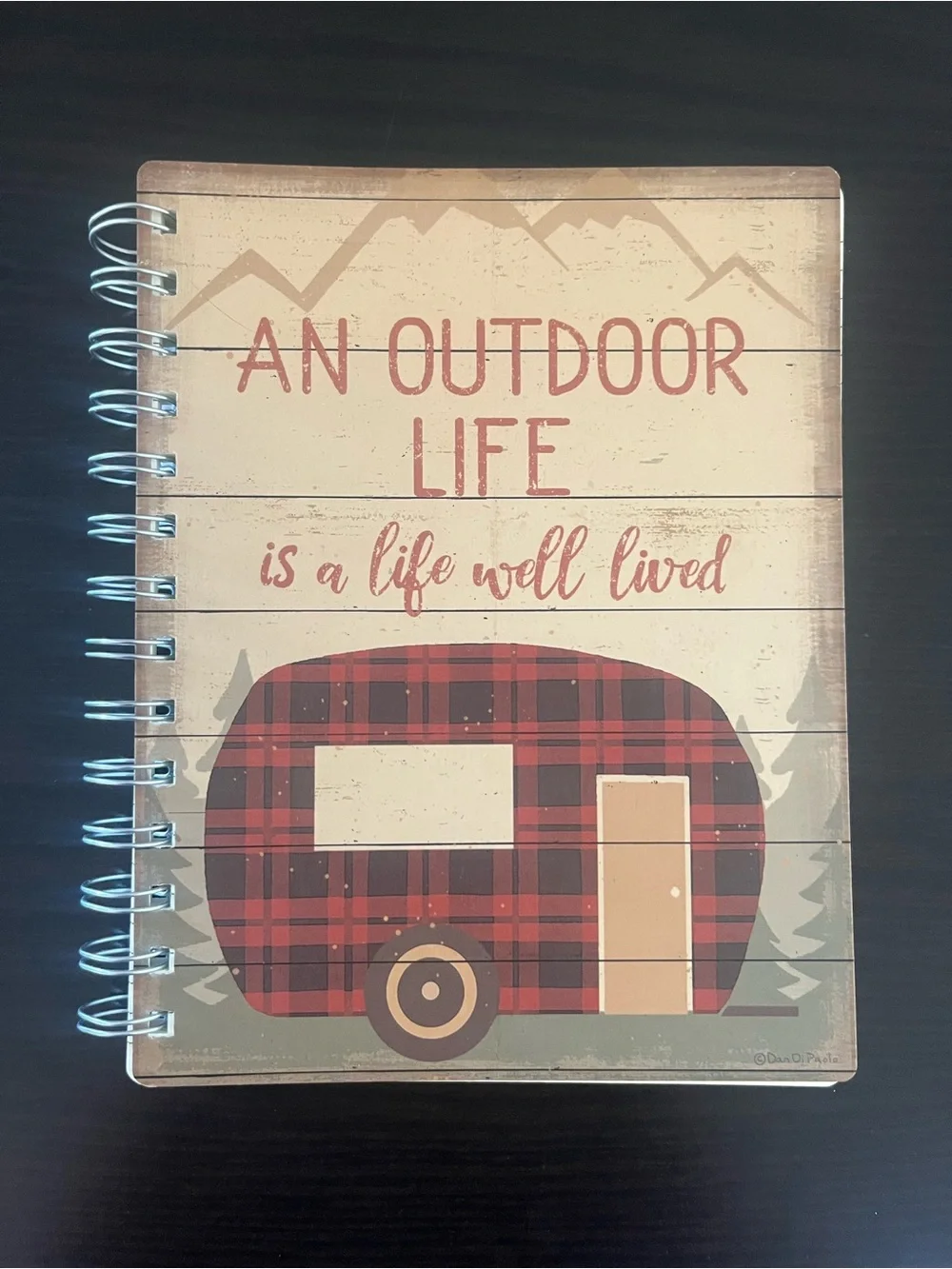 Spiral Journal — Red Plaid Camper Cover, Outdoor Life